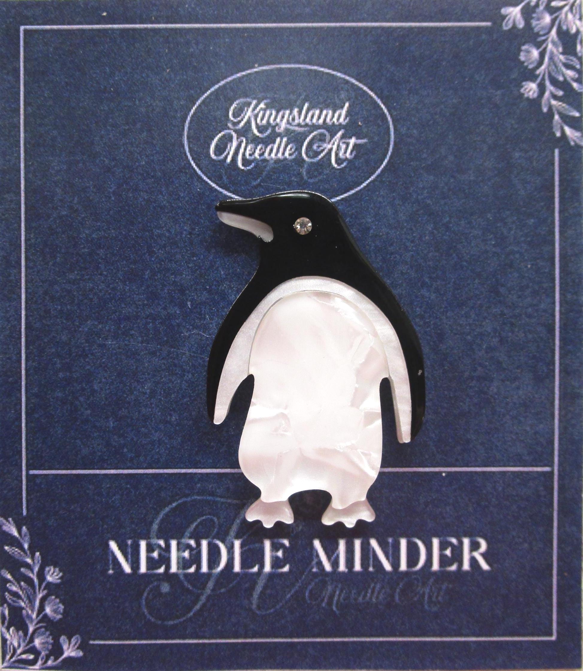KINGSLAND NEEDLE MINDER ~ Penguin Acrylic Needle Minder, Needle Dock, Multi-Dimensional, Magnet, Needle Garage, Needleminder