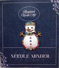 KINGSLAND NEEDLE MINDER ~ Snowman Needle Minder, Needle Dock, Swarovski Crystal Enamel Magnet, Needle Garage, Needleminder