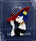 KINGSLAND NEEDLE MINDER ~ Fashionista Girl Acrylic Needle Minder, Needle Dock, Multi-Dimensional, Magnet, Needle Garage, Needleminder