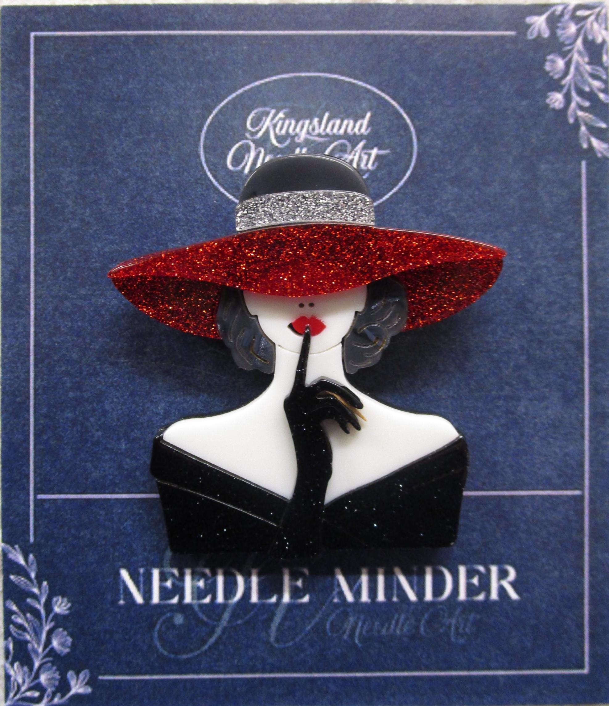 KINGSLAND NEEDLE MINDER ~ Fashionista Girl Acrylic Needle Minder, Needle Dock, Multi-Dimensional, Magnet, Needle Garage, Needleminder