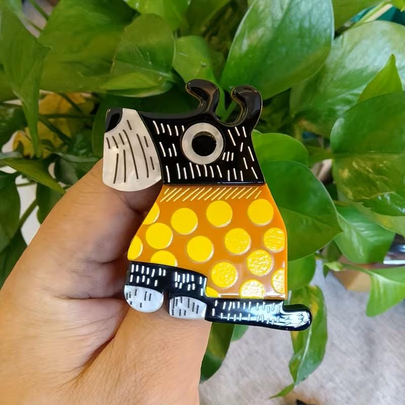KINGSLAND NEEDLE MINDER ~ Multi-Color Dog Acrylic Needle Minder, Needle Dock, Multi-Dimensional, Magnet, Needleminder