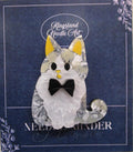 KINGSLAND NEEDLE MINDER ~ Cat with Bow Acrylic Needle Minder, Needle Dock, Multi-Dimensional, Magnet, Needle Garage, Needleminder