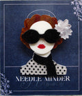 KINGSLAND NEEDLE MINDER ~ Fashionista Acrylic Needle Minder, Needle Dock, Multi-Dimensional, Magnet, Needleminder
