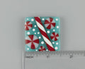 BEAU VERRE ART "Peppermint Fused Glass Needle Minder"  Magnet  Needleminder  One-of-a-Kind  Handcrafted by Kelly