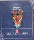 KINGSLAND NEEDLE MINDER ~ Christmas Reindeer Needle Minder, Needle Dock, Needle Nanny, Canvas Magnet, Needle Garage, Needleminder