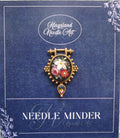 KINGSLAND NEEDLE MINDER ~ Vintage Style Floral Needle Minder, Needle Dock, Enamel, Magnet, Needle Garage, Needleminder
