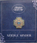 KINGSLAND NEEDLE MINDER ~ Vintage Style Geometric Needle Minder, Needle Dock, Enamel, Magnet, Needle Garage, Needleminder