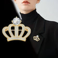 BROOCH ~ Queen Crown Brooch ~ Gold Tone & Rhinestones ~ Jewelry, Holidays, Great Gift Idea, Pin