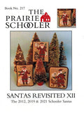 SANTAS REVISITED XII ~ The 2012, 2019 & 2021 Schooler Santas by Prairie Schooler Counted Cross Stitch Pattern, Hoffman Reprint, Book No. 217
