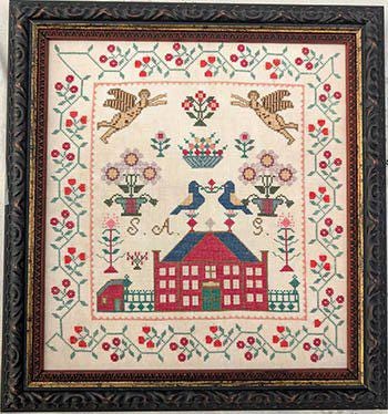 LILA'S STUDIO "S.A.G.'s Red Sampler"  Counted Cross Stitch Pattern  Sampler, Chart, Pattern Only