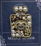 KINGSLAND NEEDLE MINDER ~ Perfume Bottle Felt Needle Minder, Needle Dock, Needle Nanny, Canvas Magnet, Needle Garage, Needleminder