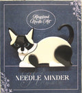 KINGSLAND NEEDLE MINDER ~ Black & White Cat Acrylic Needle Minder, Needle Dock, Multi-Dimensional, Magnet, Needle Garage, Needleminder
