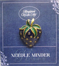 KINGSLAND NEEDLE MINDER ~ Strawberry Needle Minder, Needle Dock, Enamel Magnet Needle Garage, Needleminder