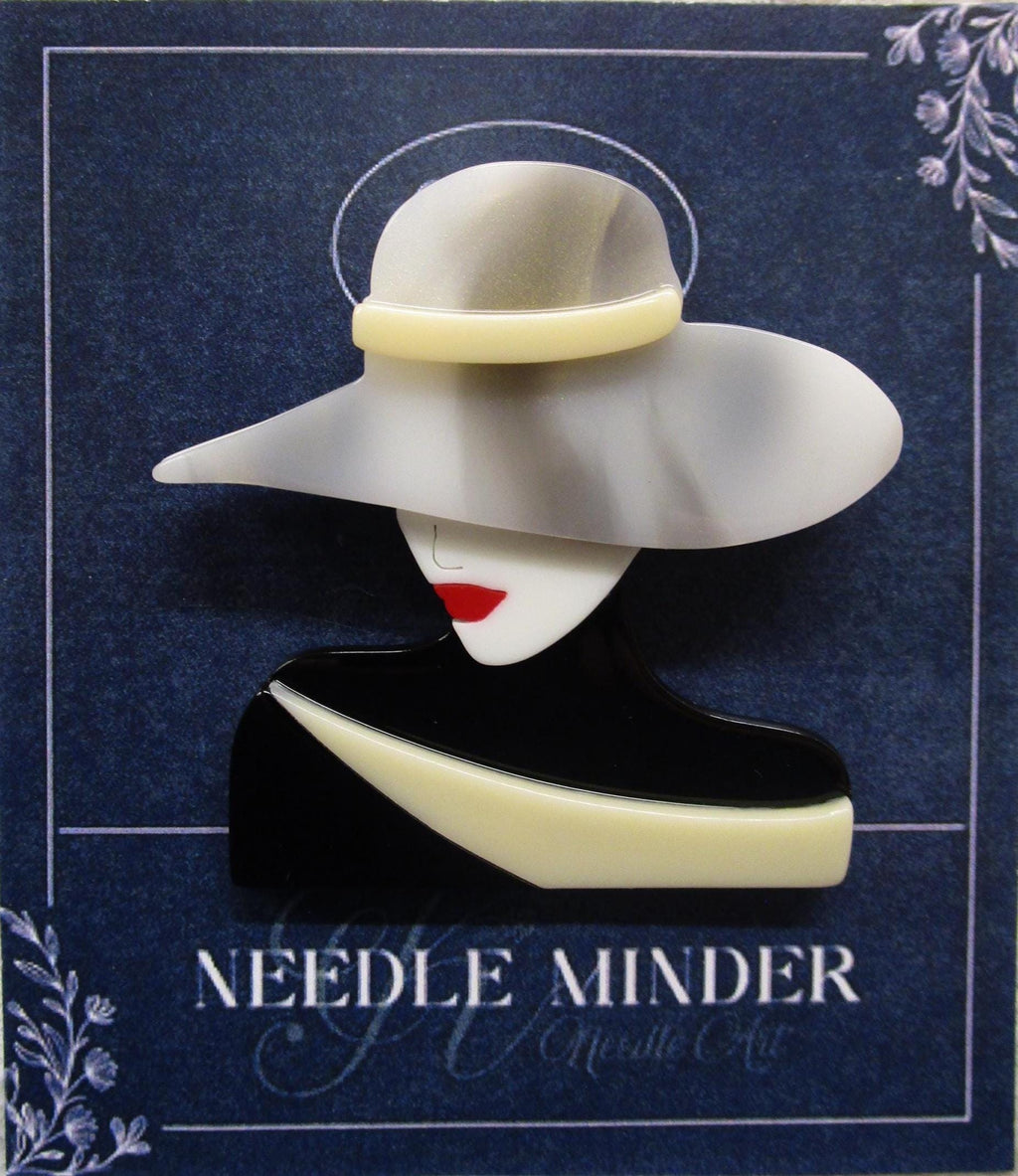 KINGSLAND NEEDLE MINDER ~ Fashionista Girl Acrylic Needle Minder, Needle Dock, Multi-Dimensional, Magnet, Needle Garage, Needleminder