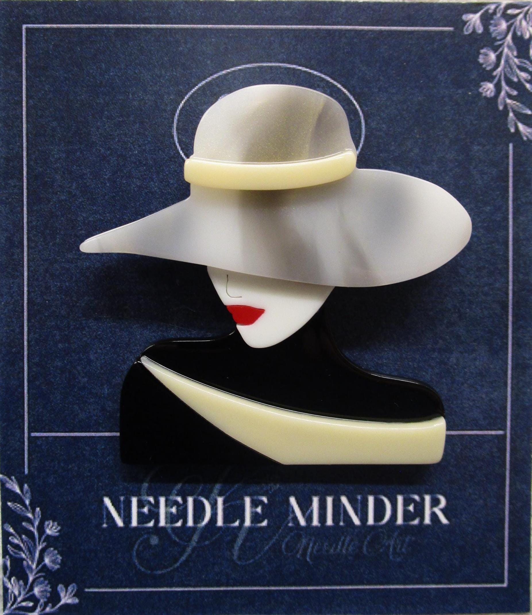 KINGSLAND NEEDLE MINDER ~ Fashionista Girl Acrylic Needle Minder, Needle Dock, Multi-Dimensional, Magnet, Needle Garage, Needleminder