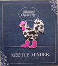 KINGSLAND NEEDLE MINDER ~ Rooster / Chicken with Boots Needle Minder, Needle Dock, Needle Nanny, Resin, Magnet, Needle Garage