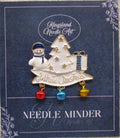KINGSLAND NEEDLE MINDER ~ White Christmas Needle Minder, Snowman, Needle Dock, Needle Nanny, Canvas Magnet, Needle Garage, Needleminder