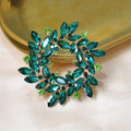 BROOCH ~ Elegant Crystal Wreath Brooch ~ Gold Tone & Rhinestones ~ Jewelry, Holidays, Great Gift Idea, Pin