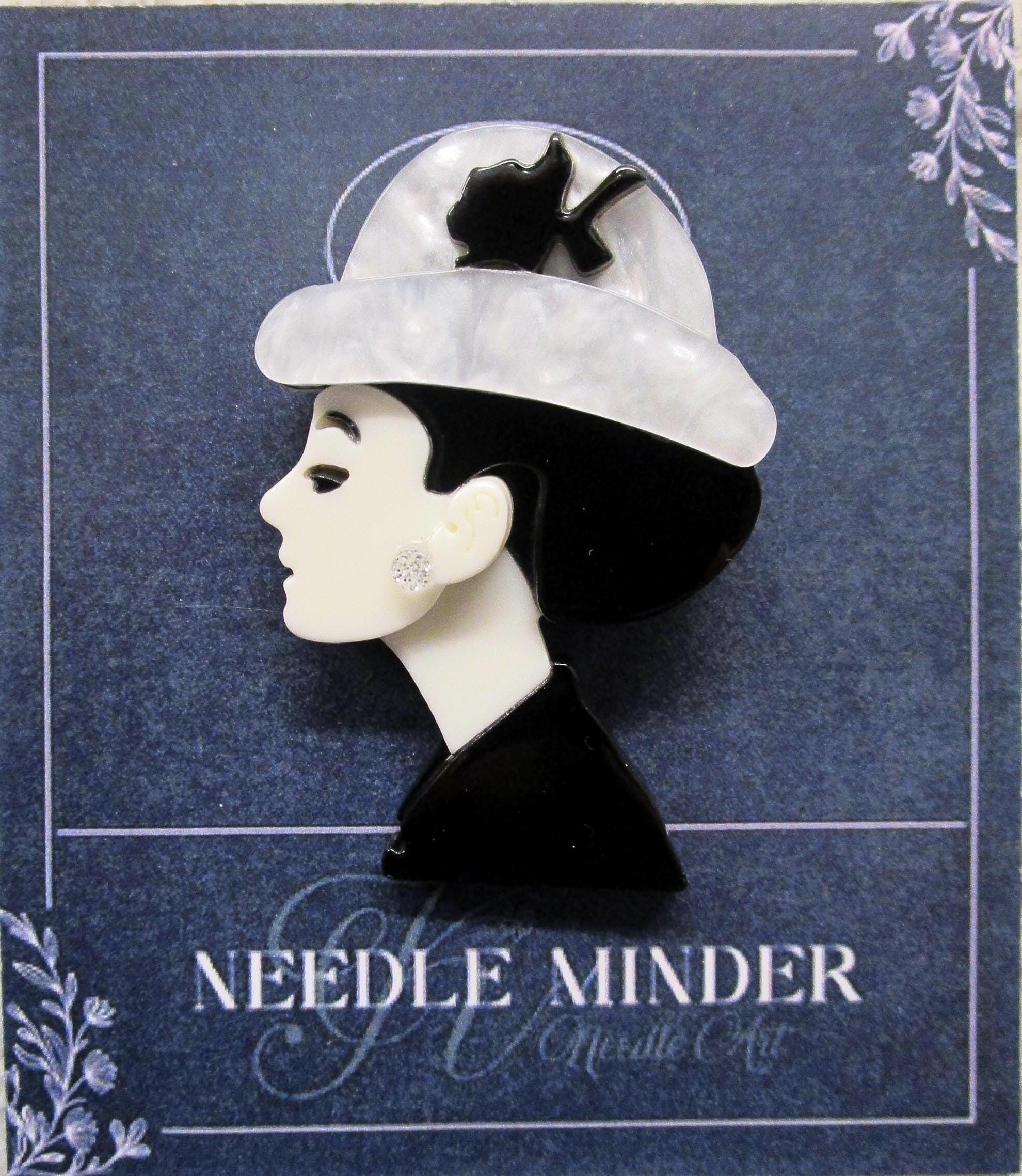 KINGSLAND NEEDLE MINDER ~ Fashionista Girl Acrylic Needle Minder, Needle Dock, Multi-Dimensional, Magnet, Needle Garage, Needleminder