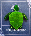 KINGSLAND NEEDLE MINDER ~ Green Turtle Acrylic Needle Minder, Needle Dock, Multi-Dimensional, Magnet, Needle Garage, Needleminder