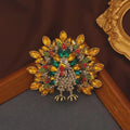 BROOCH ~ Thanksgiving Turkey Brooch ~ Rhinestones ~ Gold Tone ~ Jewelry, Holidays, Great Gift Idea, Pin