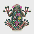 BROOCH ~ Multi Color Frog Brooch ~ Swarovski Crystal ~ Gold Tone ~ Jewelry, Holidays, Great Gift Idea, Pin