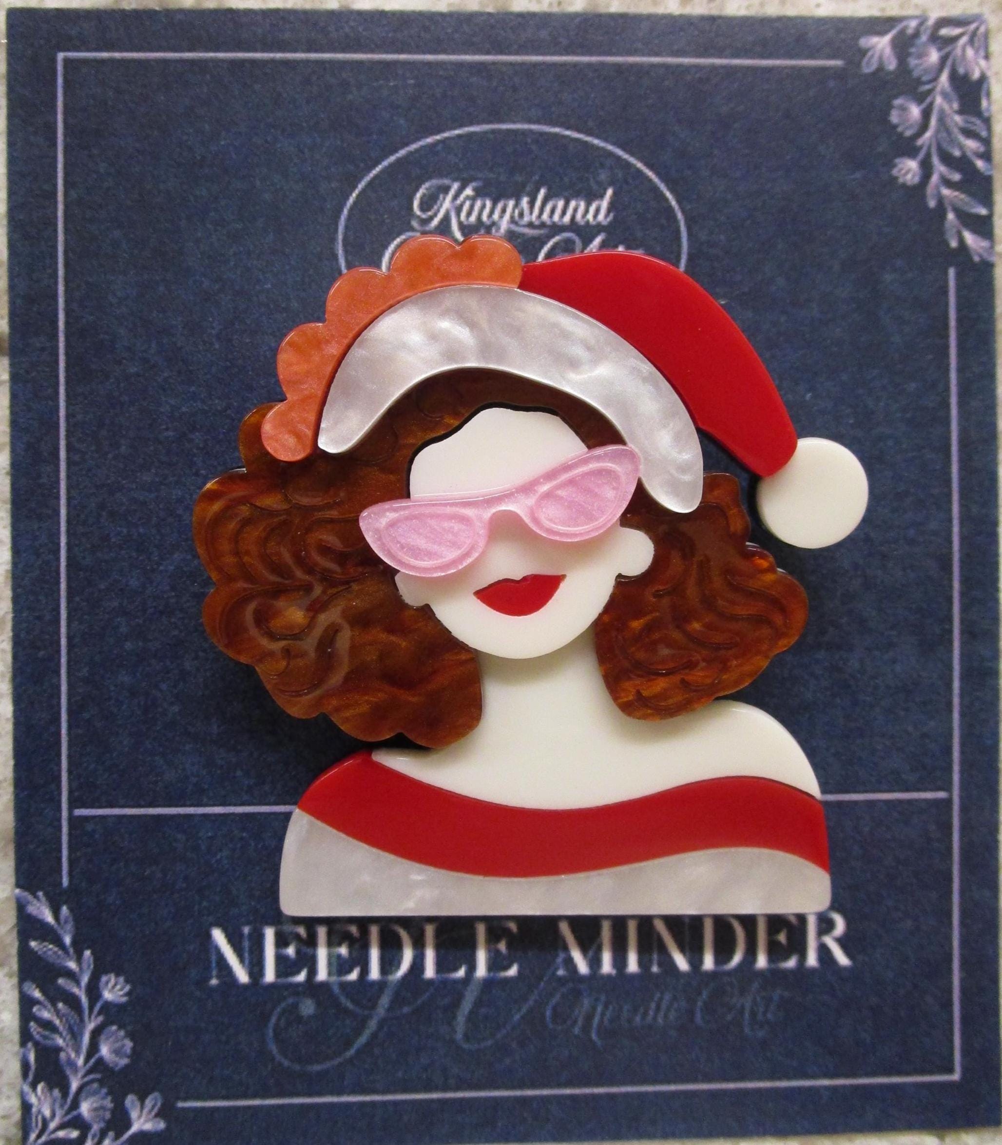 KINGSLAND NEEDLE MINDER ~ Fashionista Acrylic Needle Minder, Needle Dock, Multi-Dimensional, Magnet, Needleminder