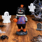 Halloween Decor - 8" Trick or Treat Black Cat Clown ~ Made of Resin ~ Halloween Decorations H103