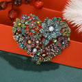 BROOCH ~ Heart Shaped Brooch ~ Gold Tone & Rhinestones ~ Jewelry, Valentine's Day, Holidays, Great Gift Idea, Pin