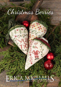 ERICA MICHAELS NEEDLEART DESiGNS "Christmas Berries"  Counted Cross Stitch Pattern  Christmas, Pattern Only