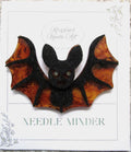 KINGSLAND NEEDLE MINDER ~ Halloween Brown Bat Acrylic Needle Minder, Needle Dock, Multi-Dimensional, Magnet, Needle Garage, Needleminder