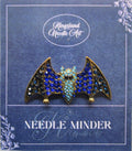 KINGSLAND NEEDLE MINDER ~ Halloween Bat Needle Minder, Needle Dock, Needle Nanny, Canvas Magnet, Needle Garage, Needleminder
