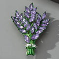 BROOCH ~ Lavender Crystal Brooch ~ Gold Tone ~ Jewelry, Holidays, Great Gift Idea, Pin
