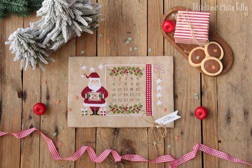 MADAME CHANTILLY "Santa's Advent Calendar" Counted Cross Stitch Pattern, Whimsical, Christmas, Italy, Pattern Only