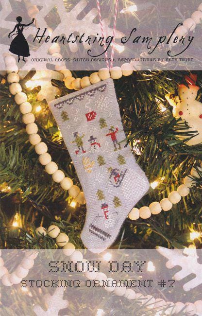 HEARTSTRING SAMPLERY "Snow Day" Counted Cross Stitch Pattern, Chart, Christmas, Pattern Only