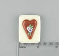 BEAU VERRE ART "Heart Fused Glass Needle Minder"  Magnet  Needleminder  One-of-a-Kind  Handcrafted by Kelly 7184