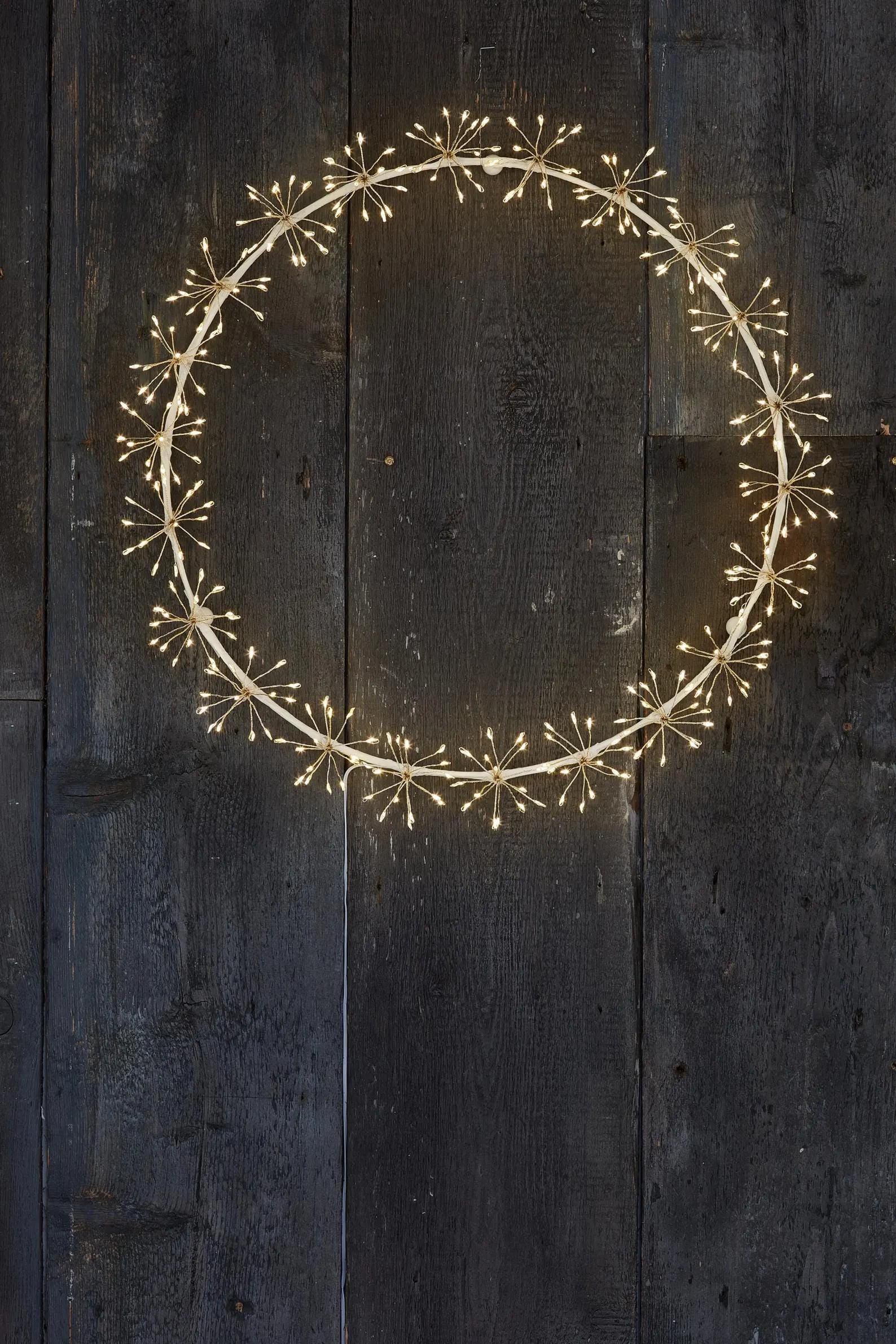 LUMINA OF LONDON ~ Starburst Wreath ~ 270 Warm White Lights ~ Hanging Light Ornament ~ 13.8" Diameter ~ Holiday Decor SBW270W ~ New for 2026