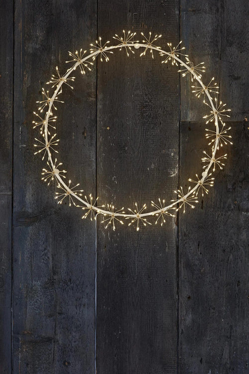 LUMINA OF LONDON ~ Starburst Wreath ~ 270 Warm White Lights ~ Hanging Light Ornament ~ 13.8" Diameter ~ Holiday Decor SBW270W ~ New for 2026