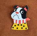 KINGSLAND NEEDLE MINDER ~ Black & White Dog Acrylic Needle Minder, Needle Dock, Multi-Dimensional, Magnet, Needle Garage, Needleminder