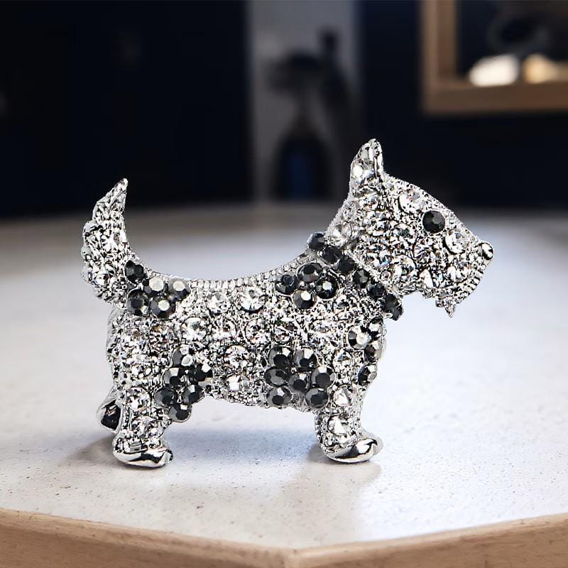 BROOCH ~ Scotty Dog ~ Rhinestones ~ Silver Tone ~ Jewelry, Holidays, Great Gift Idea, Pin