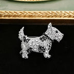 BROOCH ~ Scotty Dog ~ Rhinestones ~ Silver Tone ~ Jewelry, Holidays, Great Gift Idea, Pin
