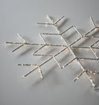 LUMINA OF LONDON ~ Lumi Metal Snowflake ~ 120 Warm White Led Lights ~ Sleek Metal Design ~ Battery Power ~ 16" Diameter ~ Holiday Decor