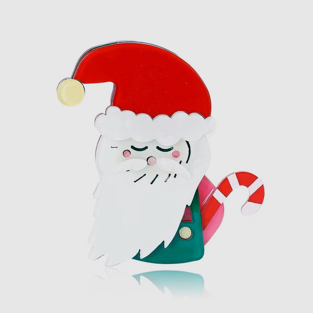 KINGSLAND NEEDLE MINDER ~ Christmas Santa Acrylic Needle Minder, Needle Dock, Multi-Dimensional, Magnet, Needle Garage, Needleminder