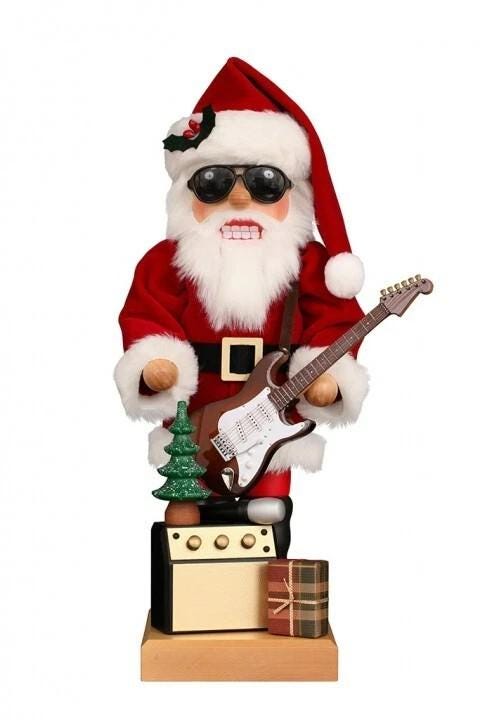 Christian Ulbricht Premium German Nutcracker ~ Rocker Santa with Guitar ~ 8.5" ~ Limited Edition of 2500 ~ Christmas Decor