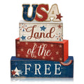 4 pc Set of Wooden 4th of July Blocks ~ USA Decor ~ New for 2026