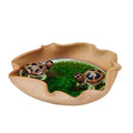 Hand-Made Ceramic Lotus Leaf Tray with Two Turtles ~ Artisan Thai Pottery ~ 6" wide, 2" Deep ~ Beautiful Hand Sculpted ~ Home Decor ~ KT108M