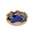 Hand-Made Ceramic Lotus Leaf Tray with Two Frogs ~ Artisan Thai Pottery ~ 4" wide, 1.5" Deep ~ Beautiful Hand Sculpted ~ Home Decor ~ KT110S