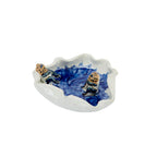 Hand-Made Ceramic Lotus Leaf Tray with Frogs ~ Artisan Thai Pottery ~ 6.5" wide, 1.5" Deep ~ Beautiful Hand Sculpted ~ Home Decor ~ KT103S