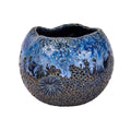 One-Of-A-Kind Ocean Blue Sand Dollar Ceramic Vase ~ Artisan Thai Pottery ~ 4.5"x4.5"x5"H ~ Beautifully Hand Sculpted ~ Home Decor ~ KV222D