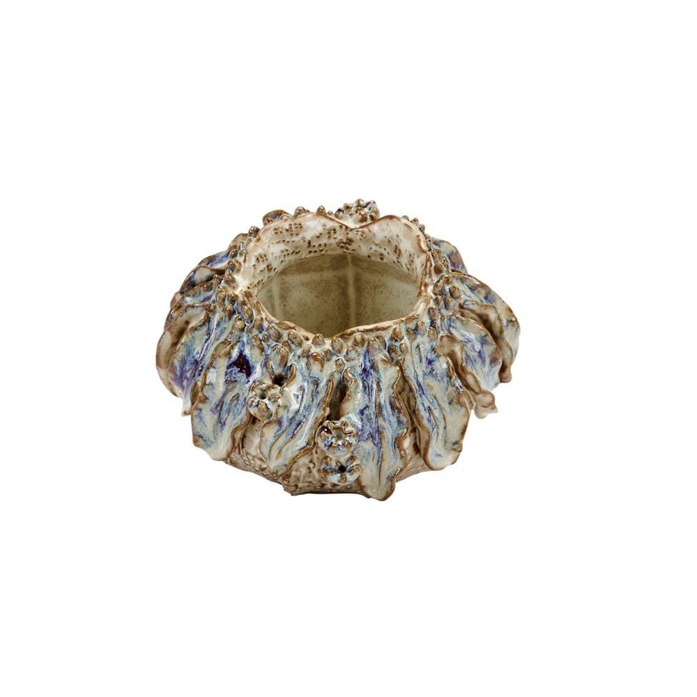 One-Of-A-Kind Ocean Blooms Ceramic Vase ~ Artisan Thai Pottery ~ 4.5" x 2.5"H ~ Beautiful Hand Sculpted ~ Home Decor KV251SC